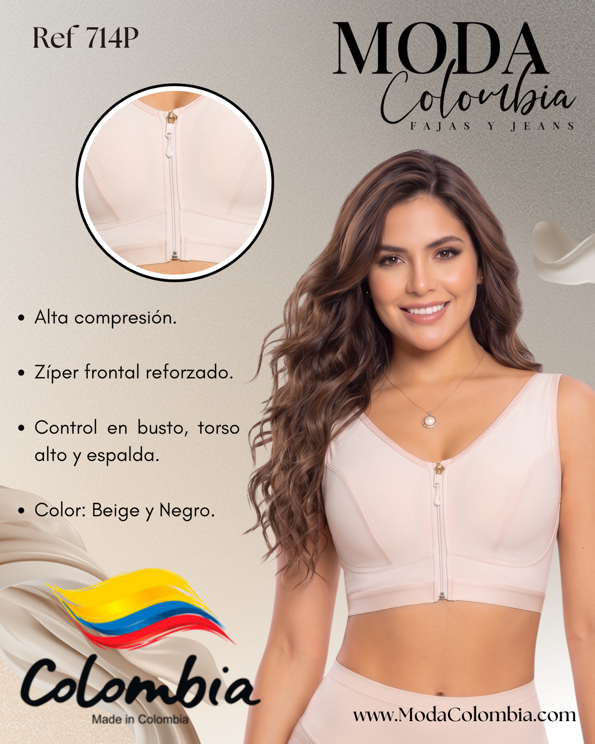 Colombian High-Compression Post-Surgical Daily Bra 714P